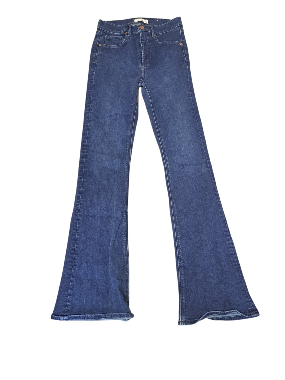 LOFT Women’s Size 2 26 High Rise Flare Jeans Dark Wash Stretch Denim
